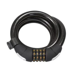 Serfas 6m X 15mm Coiled Combination Cable Lock W/Bracket